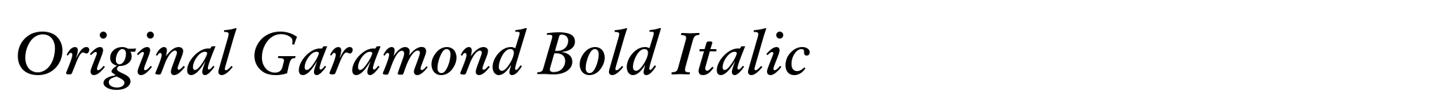 Original Garamond Bold Italic image